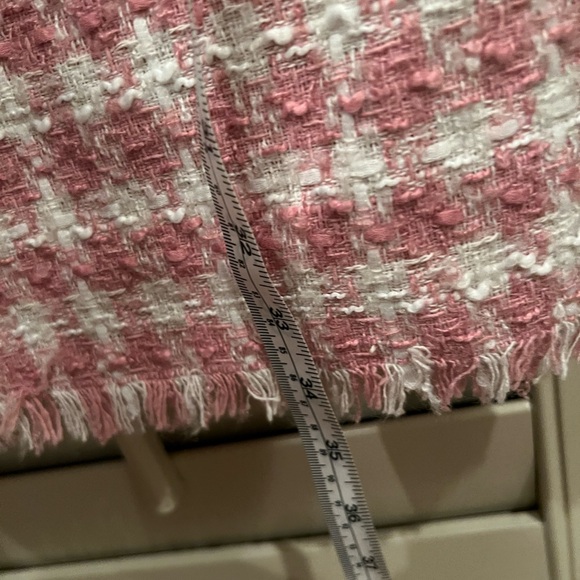 Tweed Button Pocket Shift Dress in Pink size M - Picture 3 of 6